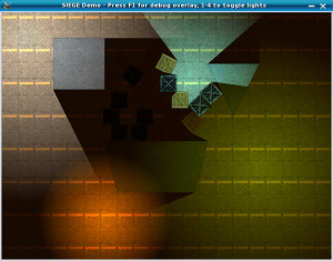 A screenshot of SIEGE lights along with shadows